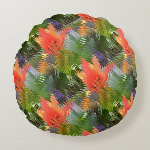 Dinosaur Garden...... Round Pillow