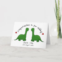 Dinosaur gay wedding congratulations 