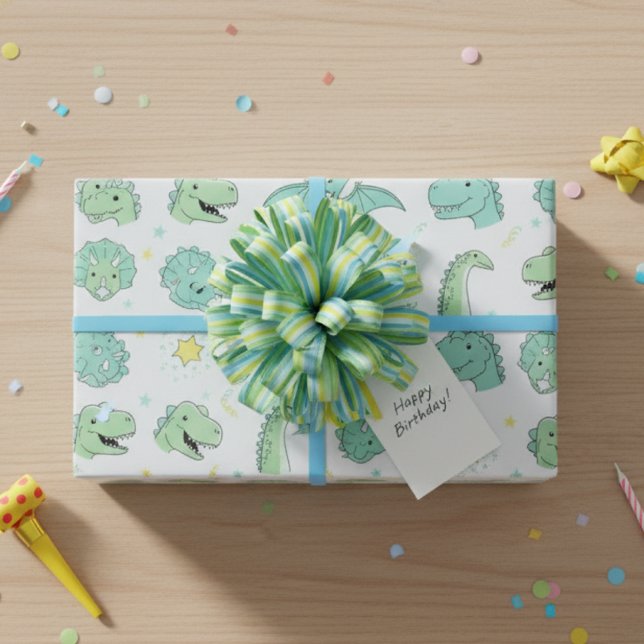 Dinosaur Gift Wrap Dino-Party Pastel (Creator Uploaded)