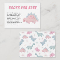 Dinosaur Girl Baby Shower Book Request