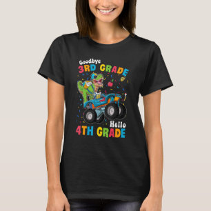 Dinosaur Goodbye 3rd Grade Hello 4th Grade Back To T-Shirt