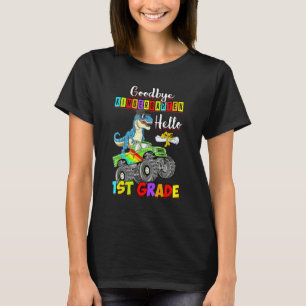 Dinosaur Goodbye Kindergarten Back To School Hello T-Shirt