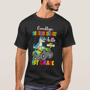 Dinosaur Goodbye Kindergarten Graduation Hello 1st T-Shirt
