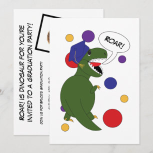Dinosaur Graduation Funny Personalize Photo  Announcement