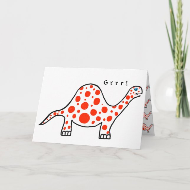 Dinosaur Grand ! Carte d'anniversaire (Devant)