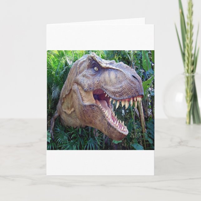 Dinosaur greeting cards for children holidays (Front)