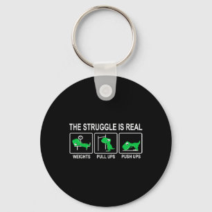 Dinosaur Gym Dino Workout Fun Strongman The Strugg Keychain