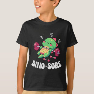 Dinosaur Gym Fitness Lifting Weights Workout Cute  T-Shirt