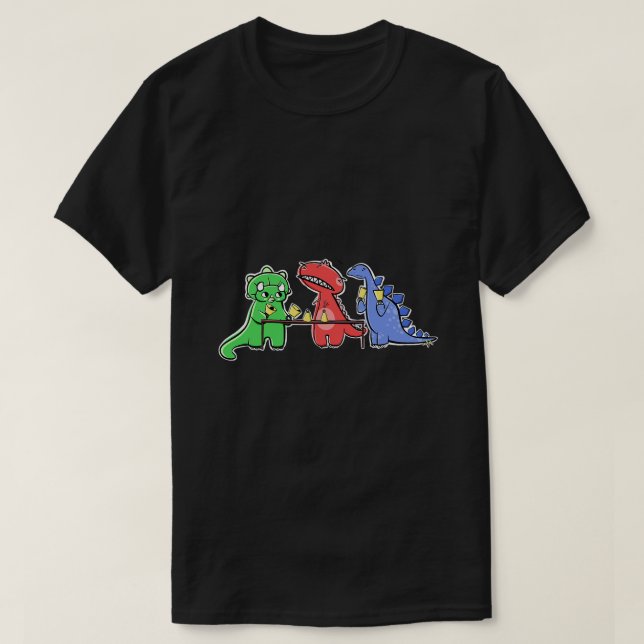 Dinosaur Handbell Practice T-Shirt (Design Front)