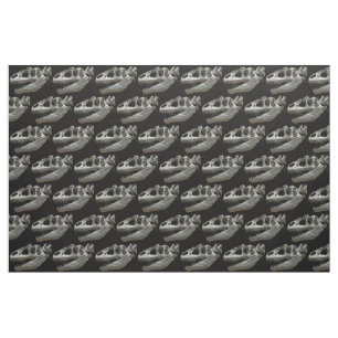 Dinosaur Head Skeleton Fabric