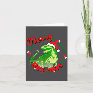 Dinosaur Holiday Merry Christmas Juric Tyrannosaur Card