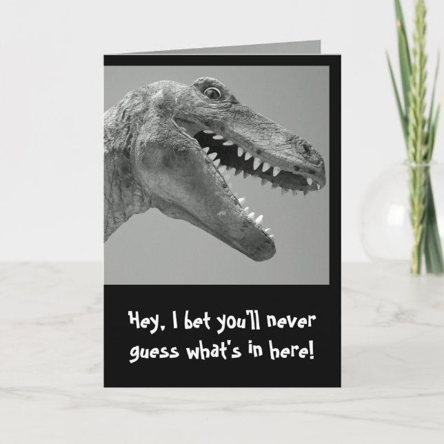 Dinosaur Humor Card (Front)