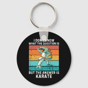 Dinosaur I Don't Know The Question Is The Answer I Keychain