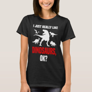 Dinosaur I Love Dinosaurs Roaring Rex Dino T-Shirt