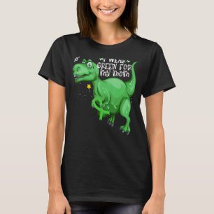 Dinosaur I Wear Green For My Mom Mental Health Awa T-Shirt
