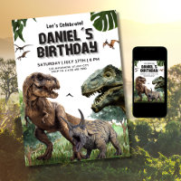 Dinosaur Imprimable invitation d'anniversaire T RE