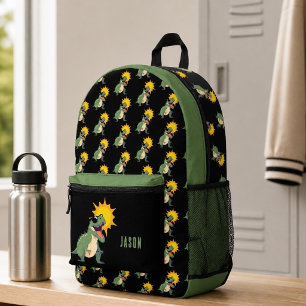Dinosaur in Sunglasses Personalized Backpack