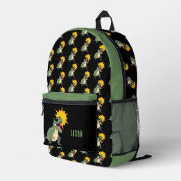 Dinosaur in Sunglasses Personalized Backpack