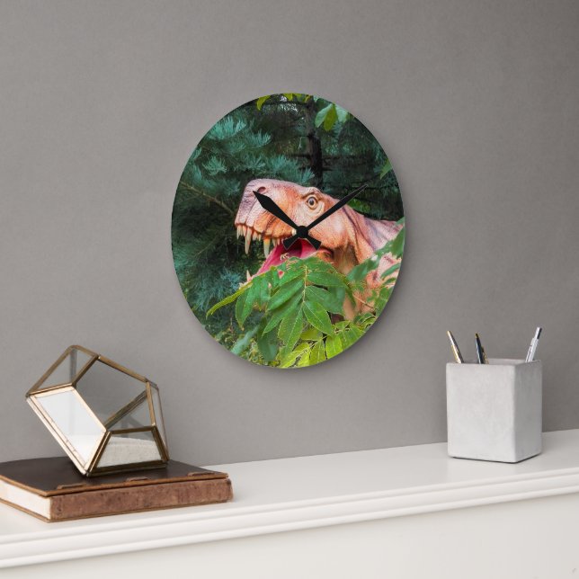 Dinosaur in the forest.  large clock (Office)