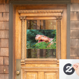 Dinosaur in the forest.  window cling