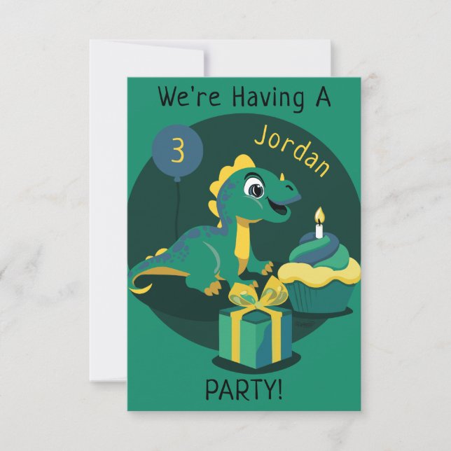 Dinosaur Invitation (Front)