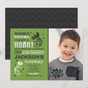 Dinosaur Invitation Anniversaire Dinosaur Fossil P