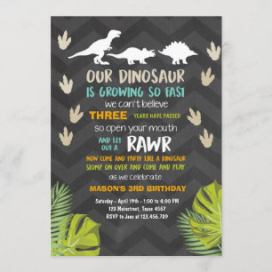 Dinosaur invitation anniversaire Dinosaur Party Ch