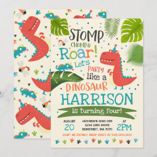 Dinosaur Invitation Anniversaire Dinosaur Roar Par