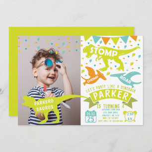 Dinosaur Invitation Anniversaire Photo moderne