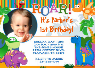 dinosaur birthday invitations announcements zazzle ca