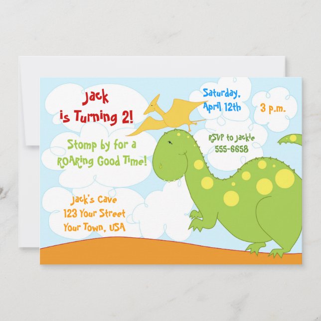 Dinosaur Invitations (Front)