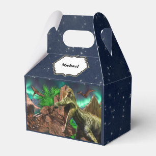 Dinosaur island pterodactyl t-rex night stars favor box