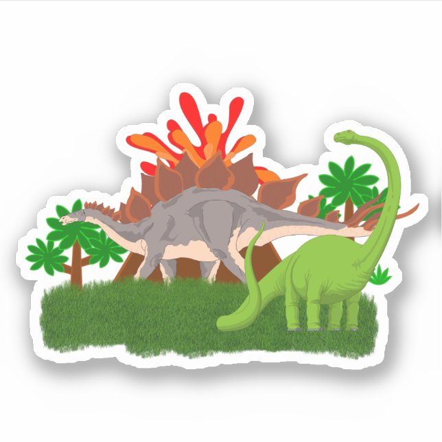 Dinosaur island volcano erupting prehistoric  (Front)