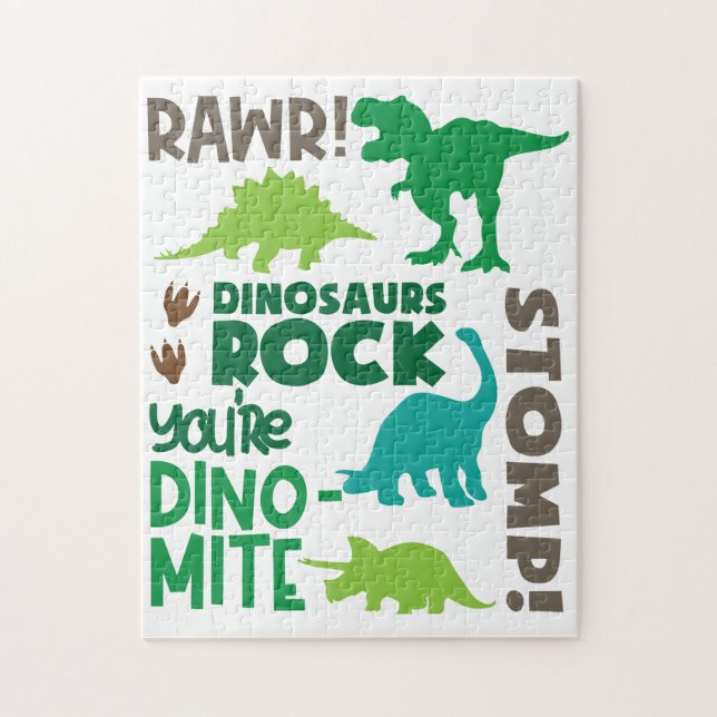 Dinosaur Jigsaw Puzzle – Custom Prehistoric Fun (Vertical)
