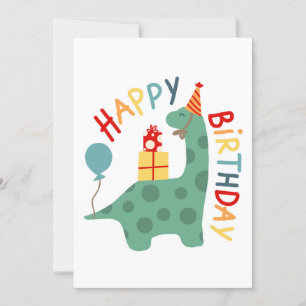Dinosaur Joyeuse carte d'anniversaire pour enfants
