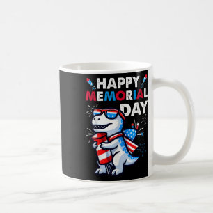 Dinosaur July 4th Fireworks American Flag Happy Me Coffee Mug