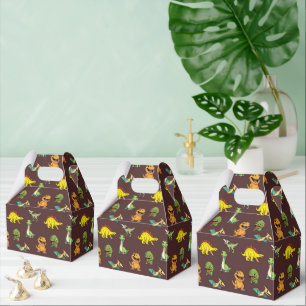 Dinosaur Jurassic Prehistoric Cute Cartoon Pattern Favor Box
