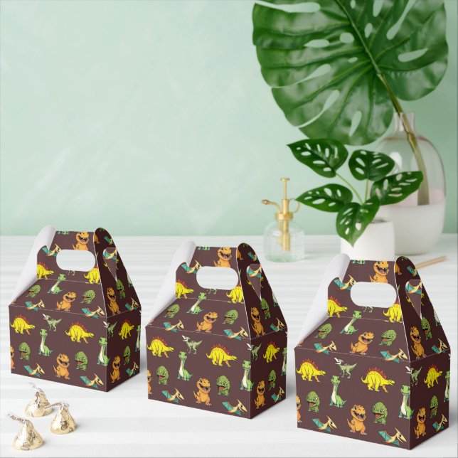 Dinosaur Jurassic Prehistoric Cute Cartoon Pattern Favor Box (Multiple)