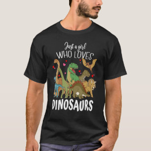 Dinosaur Just a Girl Who Loves Dinosaurs Rex Brach T-Shirt