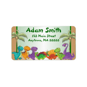 Dinosaur Kids Address Labels