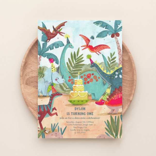 Dinosaur kids birthday card (Creator Uploaded)