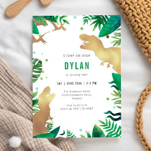 Dinosaur Kids Birthday Invitation