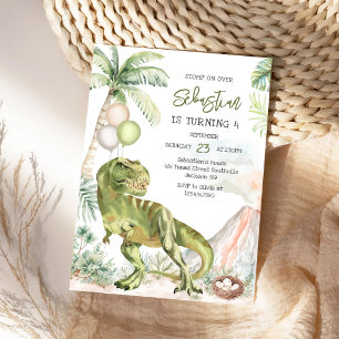 Dinosaur Kids Birthday Invitation