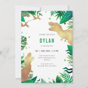 Dinosaur Kids Birthday Invitation