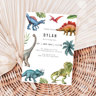 Dinosaur Kids Birthday Party Invitation