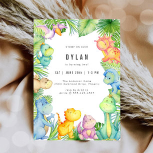 Dinosaur Kids Birthday Party Invitation