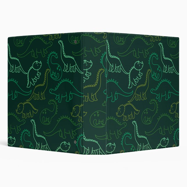 Dinosaur Kids Cartoon Boys Girl Background Pattern Binder (Background)
