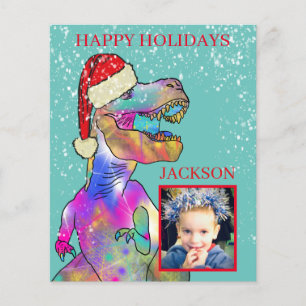 Dinosaur Kids Christmas Photo