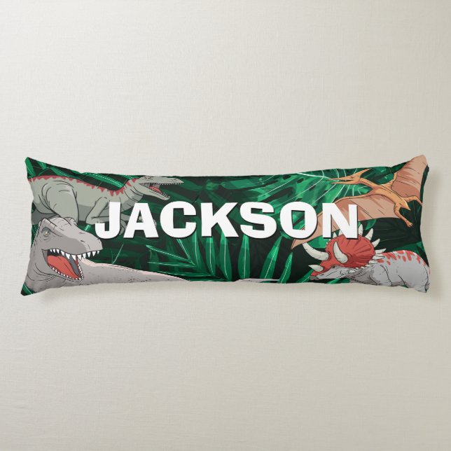 Dinosaur Kids Dino Trex Prehistoric Boy Custom Body Pillow (Front)