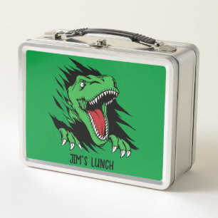 Dinosaur kids metal lunch box